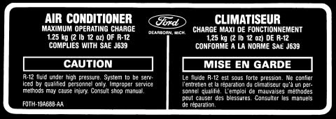 1993 Ford Bronco - The original 1993 label (apparently designed in 1990) from the R-12 accumulator. Per [url=http://www.supermotors.net/registry/media/71660]T…
