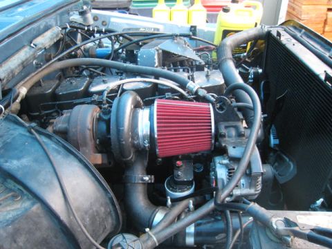 1976 Ford F-250 - Cheeseball temporary air filter.