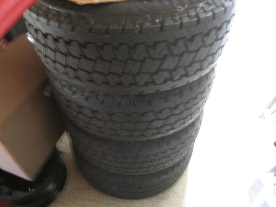 stack of four tires