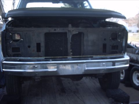 1954 Ford F-100 - 11-28-09: Today I started by removing the grille and and front trim pieces.