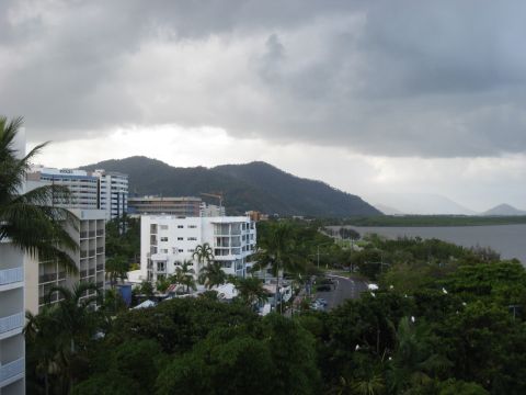 2008 Ford F-250 - A view of a city and its surrounding natural landscape under a cloudy sky.