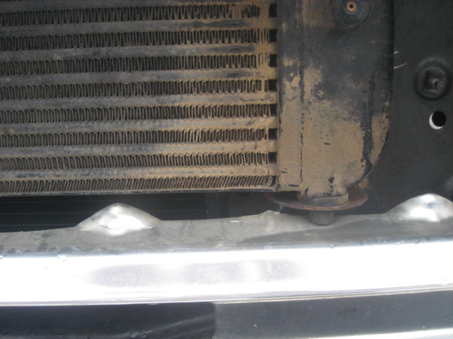 Bottom intercooler mount is close to the grille shell.