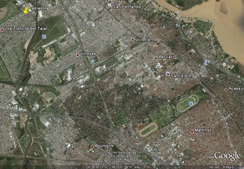 1986 Ford Bronco - This is an aerial view of a city, showing various labeled locations and urban sprawl.