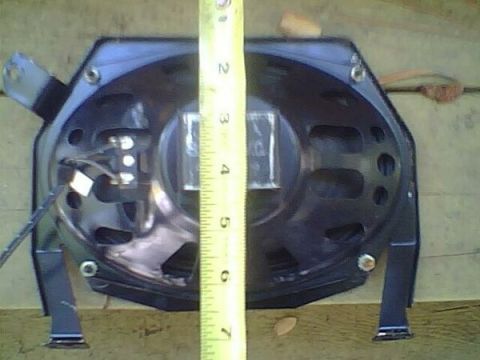 1972 Ford Ranchero - A speaker is shown with a yellow tape measure for scale.