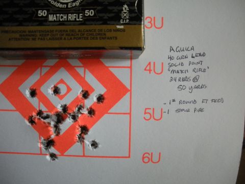 1996 Ford Bronco - A target shows bullet impacts from a match rifle, with an ammo box visible at the top.