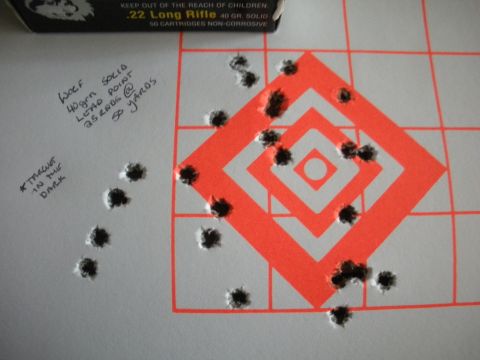 1996 Ford Bronco - A target shows the results of shooting practice, with notes detailing the ammunition and range.