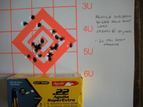 1996 Ford Bronco - A target shows the results of shooting practice, with notes detailing the ammunition used and a firearm malfunction.