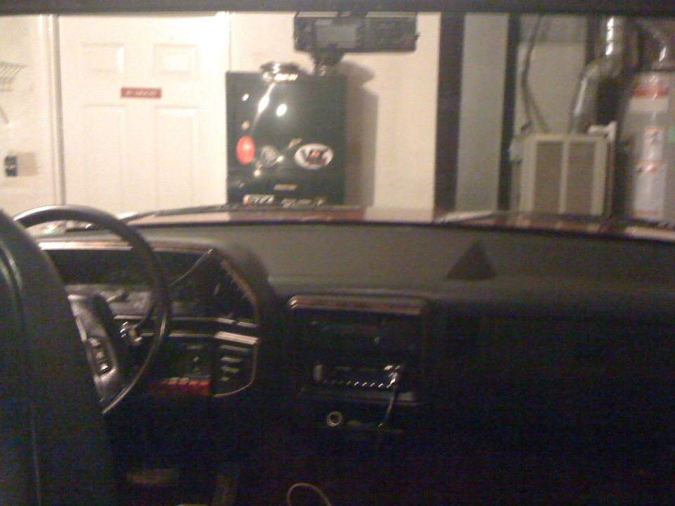 dashboard, scanner mounted on headliner trim piece