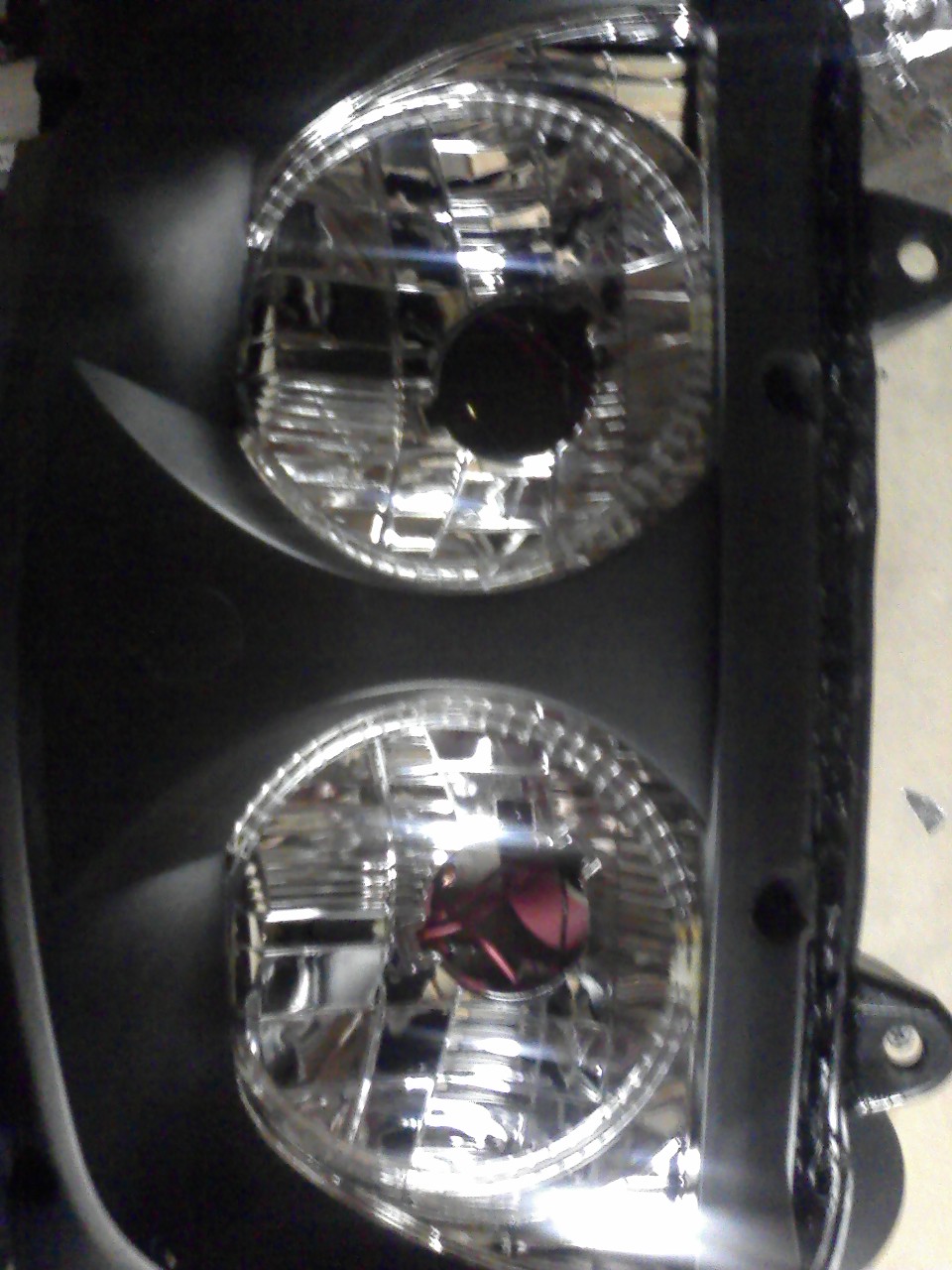 rings with headlight trim installed