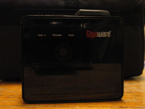 1984 Ford Bronco - A black GigaWare projector is shown with its control buttons visible.