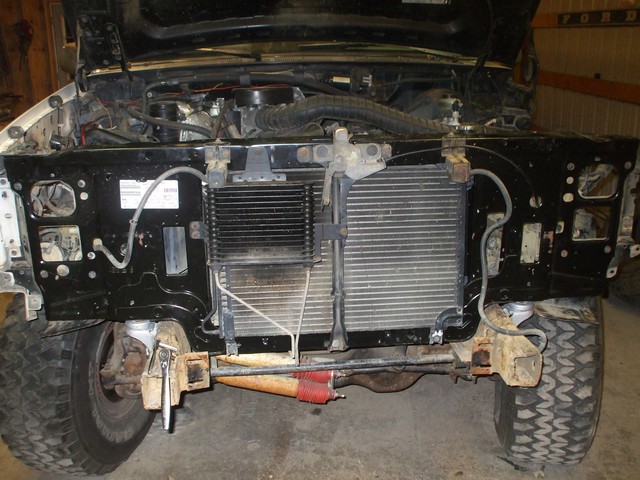 core support on with passenger fender