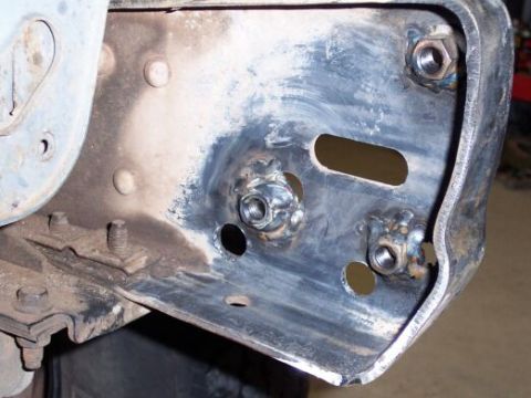 1990 Ford Bronco - Welded nuts in for bumper before boxing