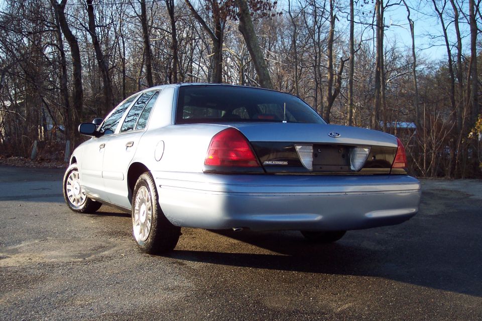 White sedan rear view