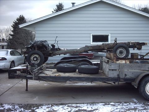 1954 Ford F-100 - 12-07-09: Here's a side shot of the chassis as it sits today.
