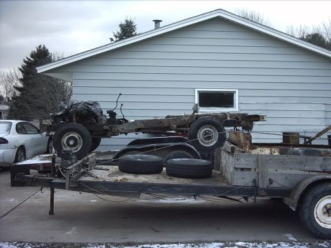 1954 Ford F-100 - 12-07-09: I used a photo editing program to do this crude cut and paste job to my chassis picture. But this is the way it will actually loo…