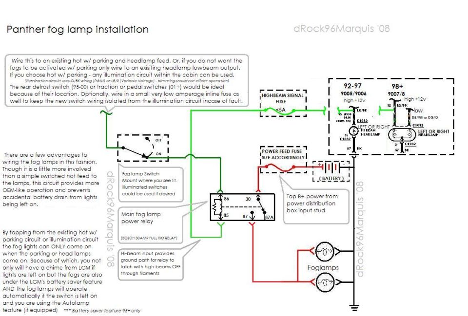 Wiring up auxiliary fog lamps


New version with only 1 relay, identical operation