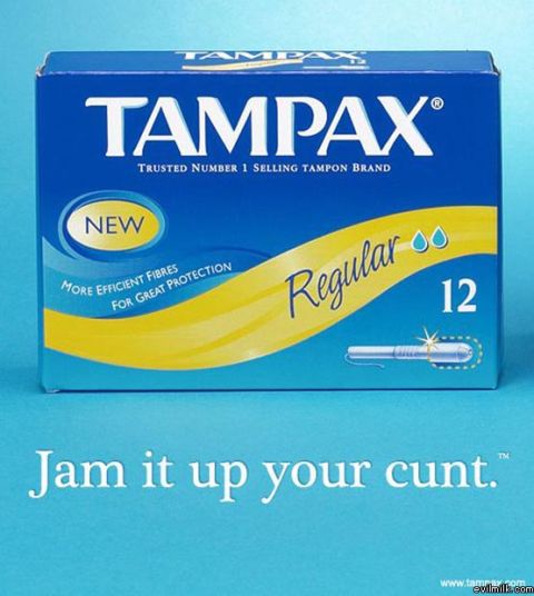 1979 Ford F-150 - A box of Tampax Regular tampons is shown against a blue background.