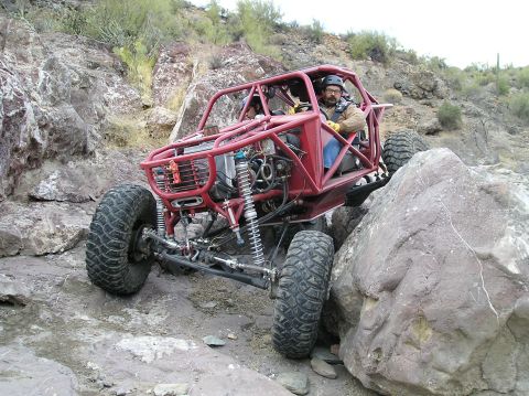 1986 Toyota Hilux - This heavily modified buggy is designed for extreme off-road challenges.
