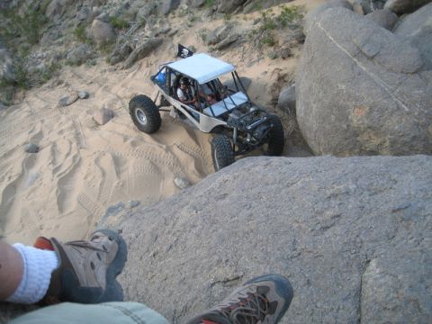 1992 Toyota Tacoma - This buggy is navigating a rocky, sandy terrain.
