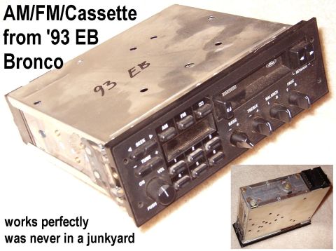 1983 Ford Bronco - SOLD Radio removed working from a '93 EB Bronco. Non-premium (no factory amplifier).