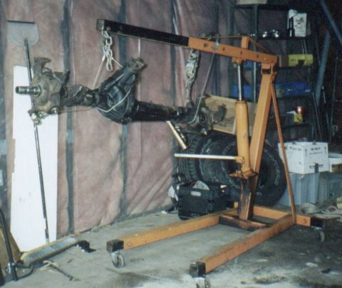 1980 Ford Bronco - Everybody should have an axle hoist!