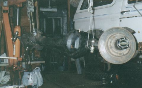 1980 Ford Bronco - Nearly ready to swing under the truck