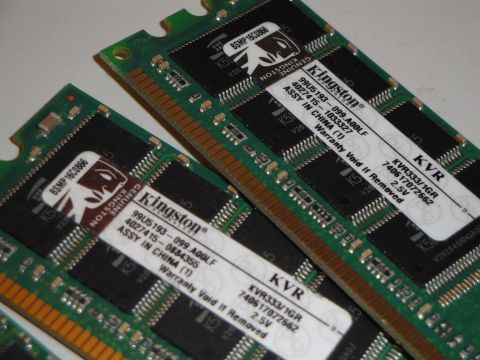 1993 Ford Taurus - Close-up view of Kingston computer RAM modules, indicating they are not related to a 1993 Ford Taurus.