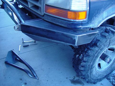 1993 Ford Bronco - Custom metal bumper installation on a 1992 Ford Bronco.