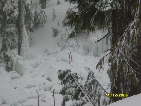 1989 Ford Bronco - A winter scene shows snow-covered trees and ice formations on a mountainside, with a date stamp indicating December 15, 2009.