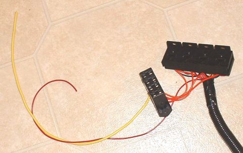 1986 Ford Bronco - Relay and Fuse Blocks. 2 wires to hook up: YELLOW = Starter Relay "Batt" RED = Starter Relay "S"