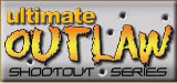 1992 Ford Mustang - This is a text logo for 'ultimate OUTLAW SHOOTOUT SERIES'.