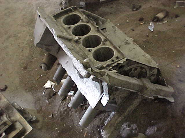Freshly cast block Dove Aluminum