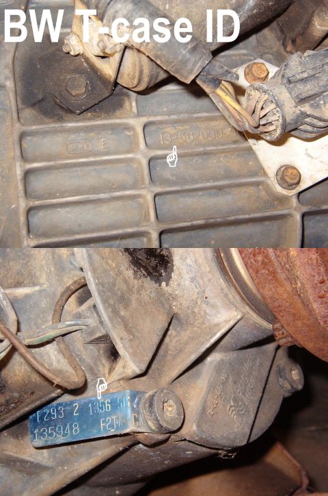 1983 Ford Bronco - Borg-Warner Transfer Case Identification The model number is cast into the rear housing, and sometimes stamped into an ID tag on a tailhous…