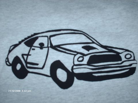 1978 Ford Mustang II - This is a drawing of a car, not a photograph of a 1978 Ford Mustang II.