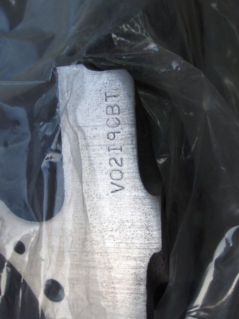 1970 Chevrolet Camaro - A part is shown with the text VO219CBT stamped on it.