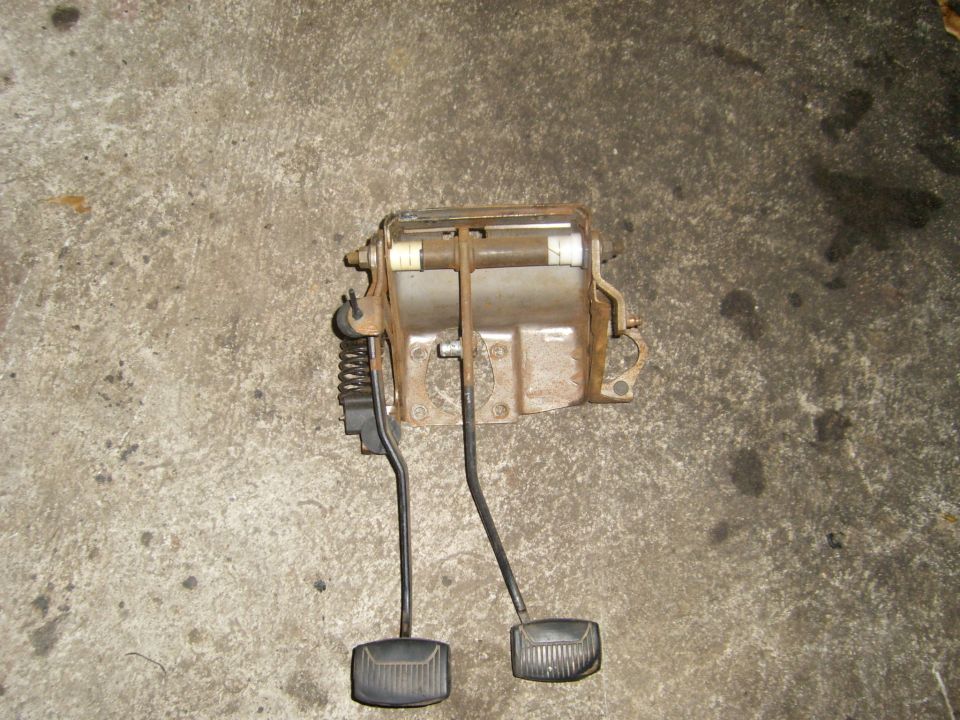 brake and clutch pedals with mounting bracket and springs