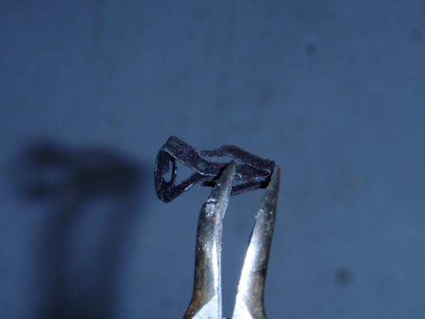 1996 Ford Bronco - The clip has small hook that keep the clip from seperating. These need to be nipped off, so a screwdriver can be used later. I used needle…