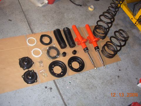 1991 Ford Taurus - Some front suspension parts. Eibach springs, Koni strut inserts, strut mounts, strut bearings, rubber spring isolator, bump stops, rubber b…