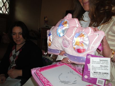2000 Ford Crown Victoria - A pink toy carriage Disney princesses, with warning labels and a light-up feature.