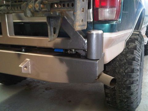 1996 Ford Bronco - Custom rear bumper and exhaust on a 1996 Ford Bronco.