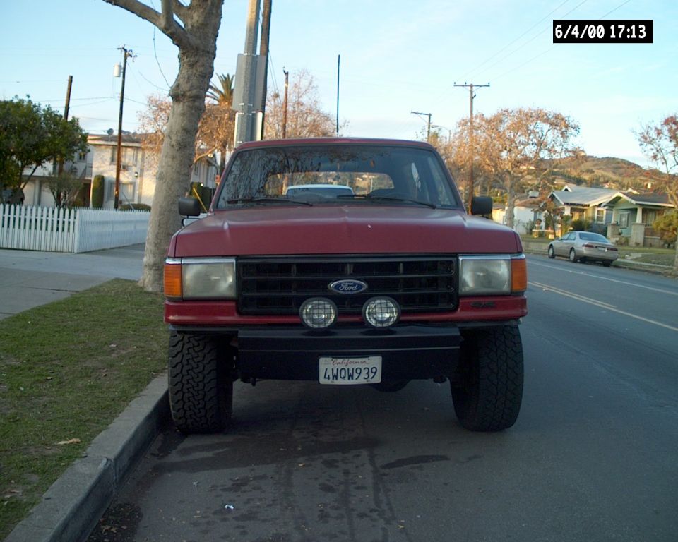 cut the bumper and added lights to it.