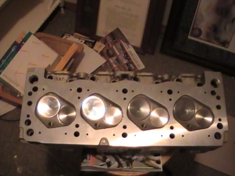 1971 Ford Mustang - This is a close-up view of an engine cylinder head, not a complete vehicle.