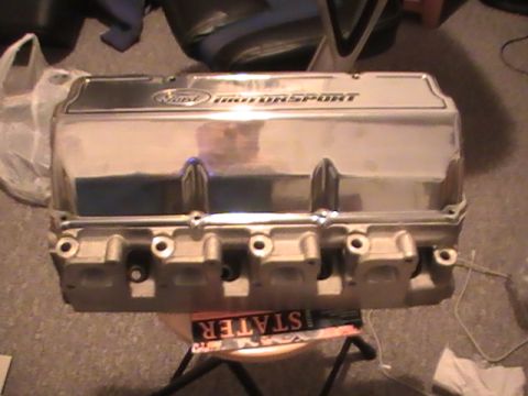 1971 Ford Mustang - A chrome Ford Motorsport valve cover is shown, not a 1971 Ford Mustang.