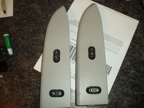 2003 Ford Crown Victoria - left is OEM ford painted and the right is factory stock (aged/tanned). paint used was, Ford Part Number: PM-19M547-2003H (light flint)