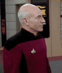 1999 Ford F-250 - Captain Picard, a character from Star Trek: The Next Generation, is shown in uniform.