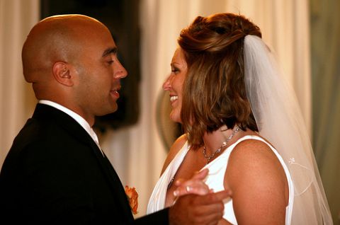 2008 Ford F-250 - A bride and groom share a moment on their wedding day.