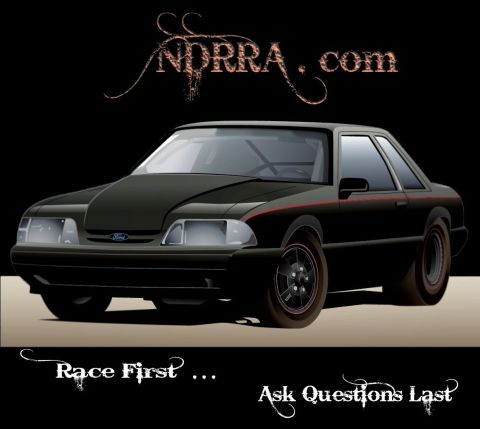 1992 Ford Mustang - A black coupe with red pinstripes and a Ford emblem is depicted from a 3/4 front view.