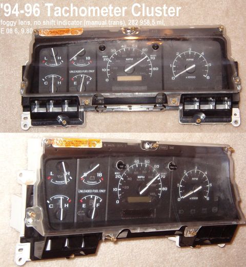 1983 Ford Bronco - SOLD '94-96 Tachometer Cluster PSOM can be deleted or swapped for different mileage Plug-N-Play for '94-96 ('97 over 8500GVWR) gasoline tru…