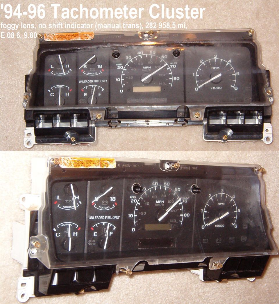 1994-96 Ford instrument cluster with tachometer