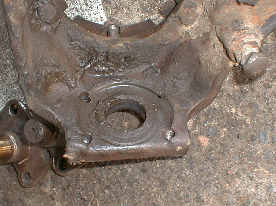 Notice the wear on the bottom of the knuckle where it rode on the housing yoke